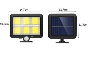 LED лампа на солнечной батарее с датчиком движения и сумерек цена и информация | Уличные светильники | pigu.lt