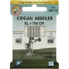 Универсальные иглы Organ Needles для бытовых машин No. 80 цена и информация | Швейные машинки | pigu.lt