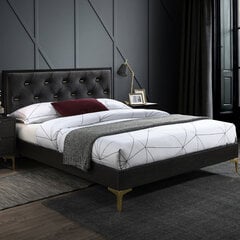 Кровать POEM 160x200см, темно-серый бархат цена и информация | Кровати | pigu.lt