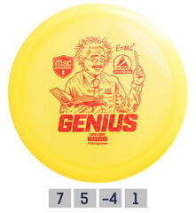 Дискгольф фарватера Premium Genius 7/5/-4/1 Желтый цена и информация | Диск-гольф | pigu.lt