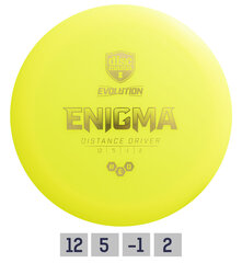 Диск для гольфа DISCMANIA Distance Driver NEO ENIGMA 12/5/-1/2  Желтый цена и информация | Диск-гольф | pigu.lt