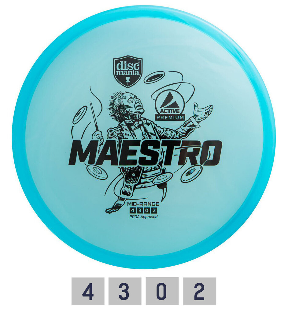 Diskas Midrange Driver PREMIUM MAESTRO 4/3/0/2 kaina ir informacija | Diskgolfas | pigu.lt