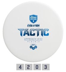 Диск для гольфа DISCMANIA Putter SOFT EXO TACTIC 4/2/0/3 белый цена и информация | Диск-гольф | pigu.lt