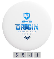 Диск для гольфа DISCMANIA Midrange Driver GEO ORIGIN  5/5/-1/1 White цена и информация | Диск-гольф | pigu.lt