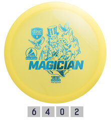 Diskas Fairway Driver PREMIUM MAGICIAN 6/4/0/2, geltonas kaina ir informacija | Diskgolfas | pigu.lt