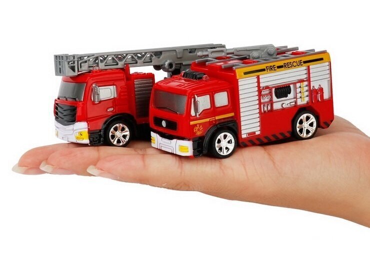 Radijo bangomis valdomas automobilis Mini Firetruck 1:58 kaina ir informacija | Žaislai berniukams | pigu.lt