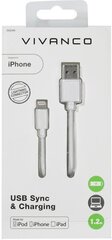 Vivanco кабель Lightning - USB 1.2 м (36299) цена и информация | Кабели для телефонов | pigu.lt