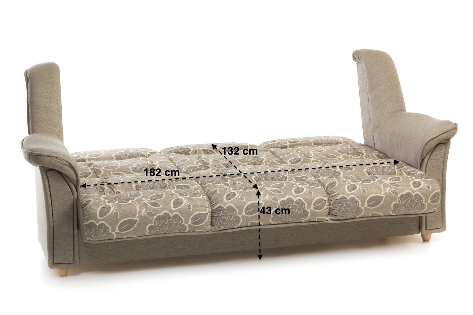 Sofa-lova Manchester 3S, smėlio spalvos kaina ir informacija | Sofos | pigu.lt
