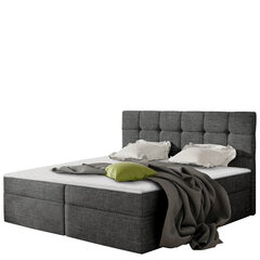 Кровать континентальная Nele, 140x200 см, серый цена и информация | Кровати | pigu.lt