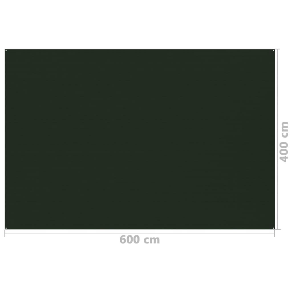 Palapinės kilimėlis vidaXL ,400x600cm , tamsiai žalios spalvos, kaina ir informacija | Palapinės | pigu.lt