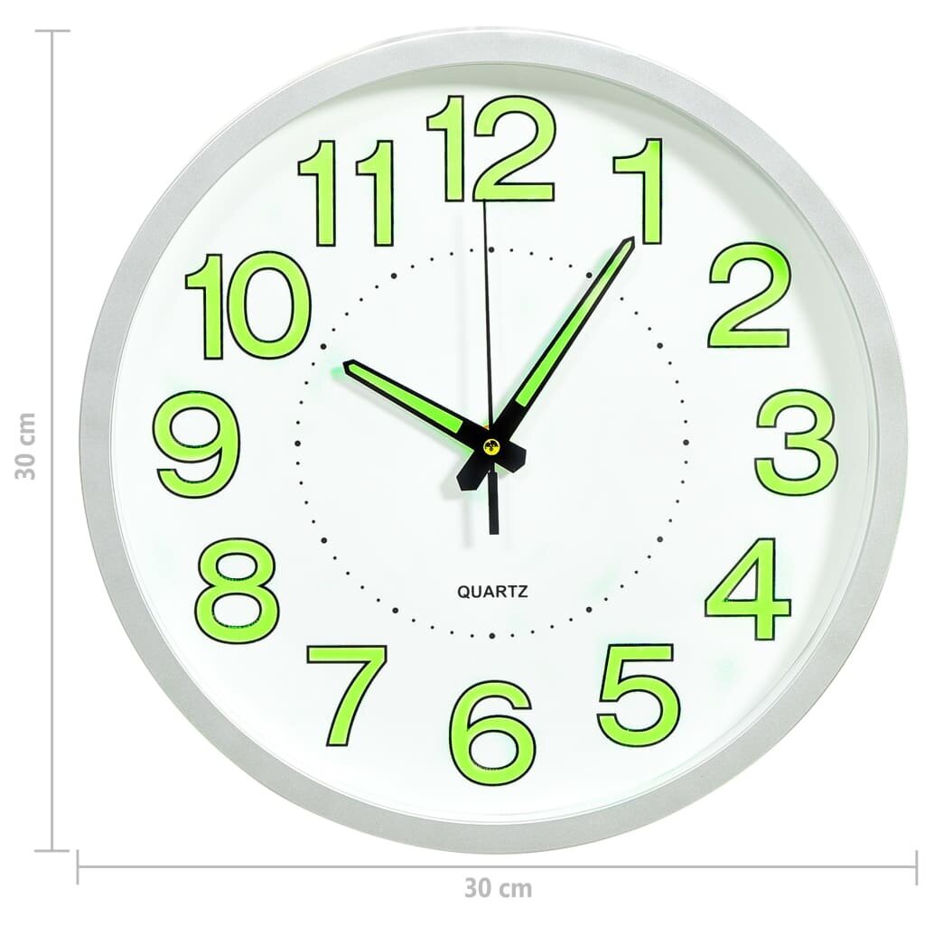 Šviečiantis sieninis laikrodis цена и информация | Laikrodžiai | pigu.lt