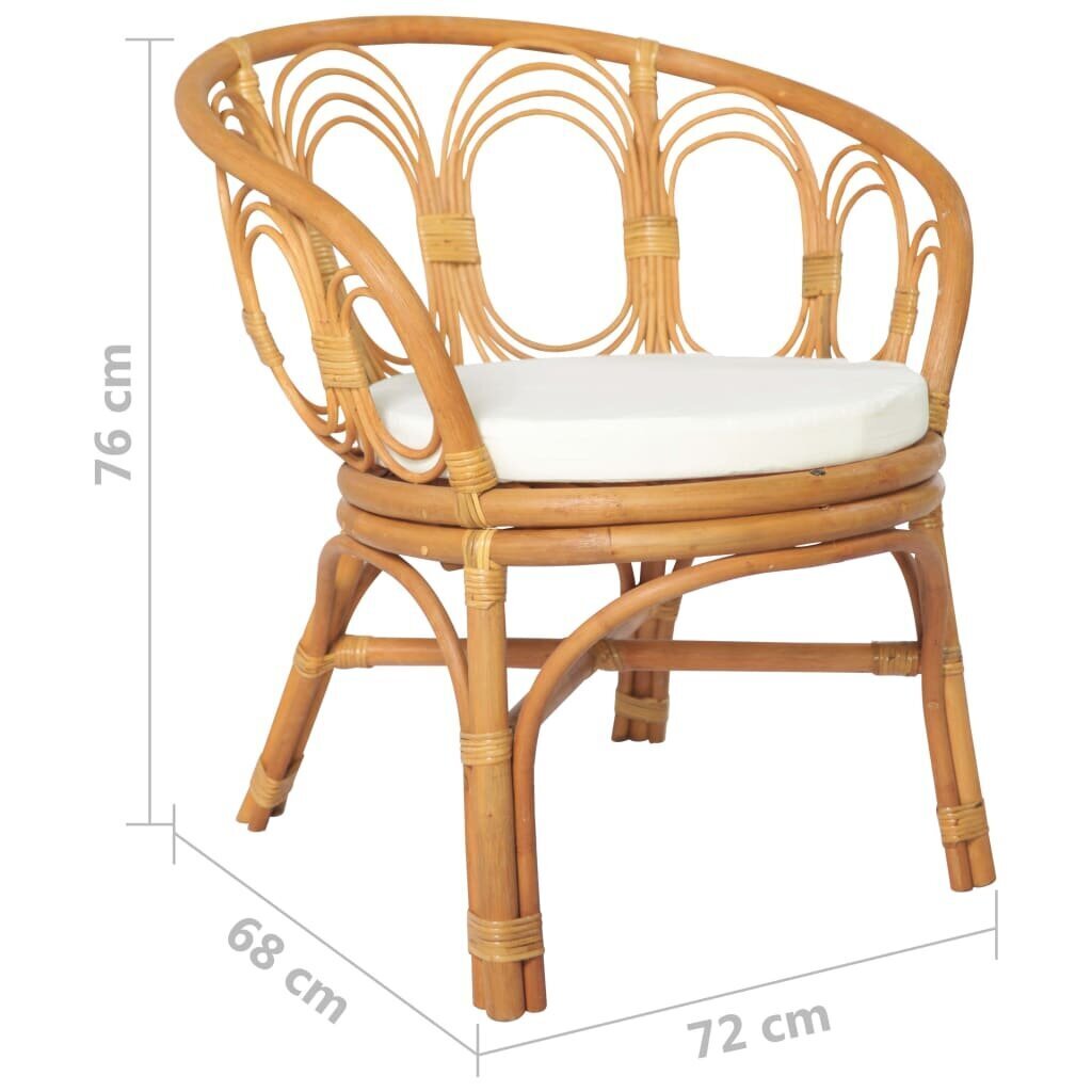 Valgomojo kėdė su pagalvėle, ruda цена и информация | Virtuvės ir valgomojo kėdės | pigu.lt