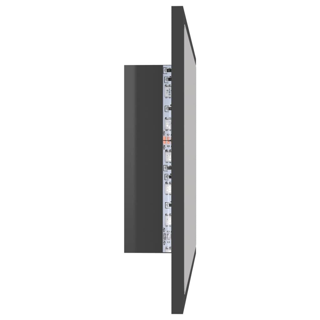 Veidrodis vidaXL LED 60, pilkas цена и информация | Vonios veidrodžiai | pigu.lt