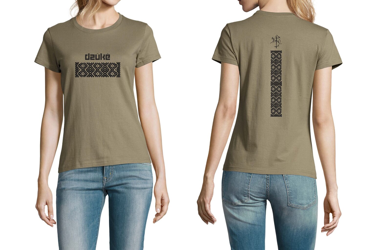 Marškinėliai moterims Dzūkė, tamsiai žalios spalvos цена и информация | Marškinėliai moterims | pigu.lt