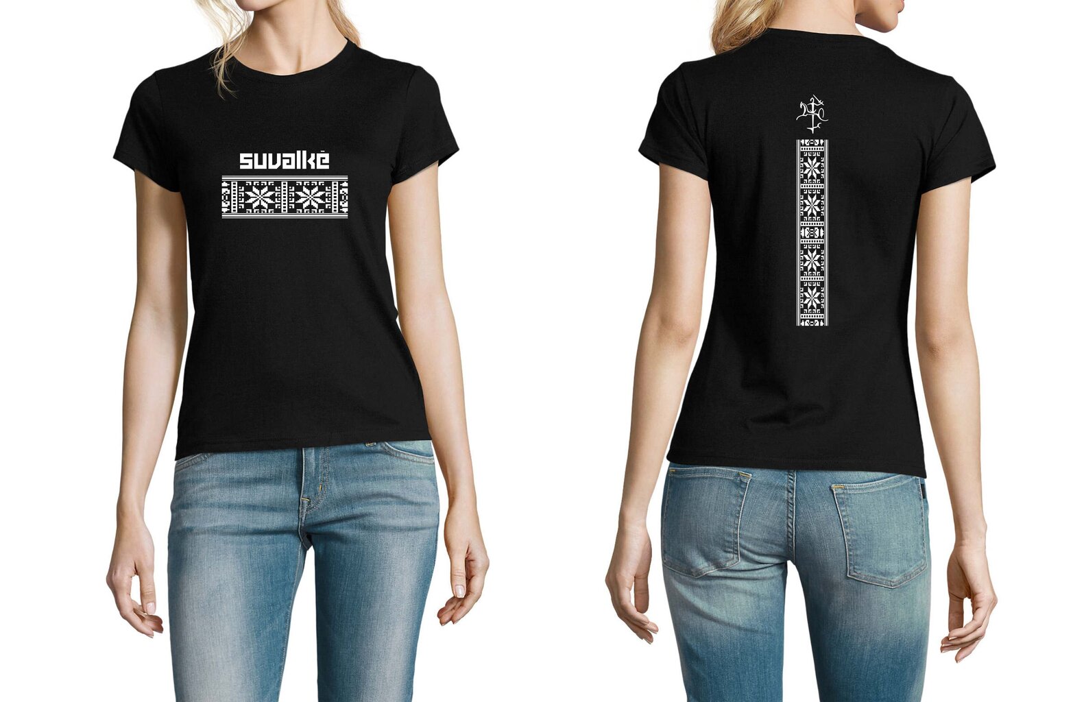 Marškinėliai moterims Suvalkė, juodos spalvos kaina ir informacija | Marškinėliai moterims | pigu.lt