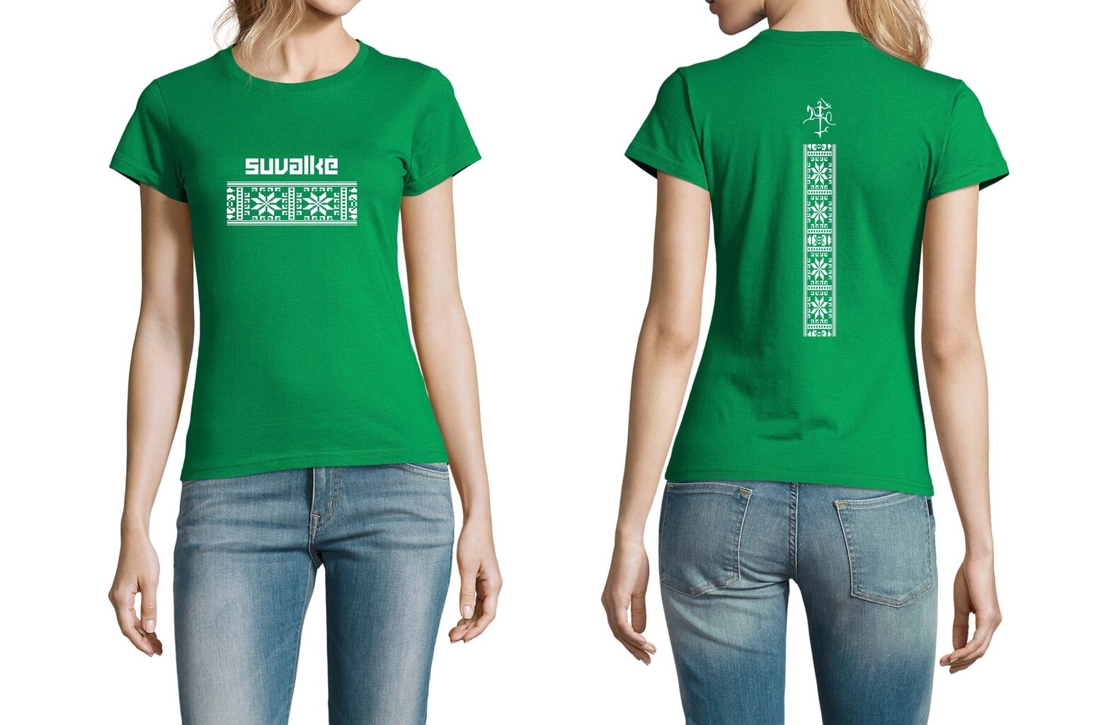 Marškinėliai moterims Suvalkė, žalios spalvos kaina ir informacija | Marškinėliai moterims | pigu.lt