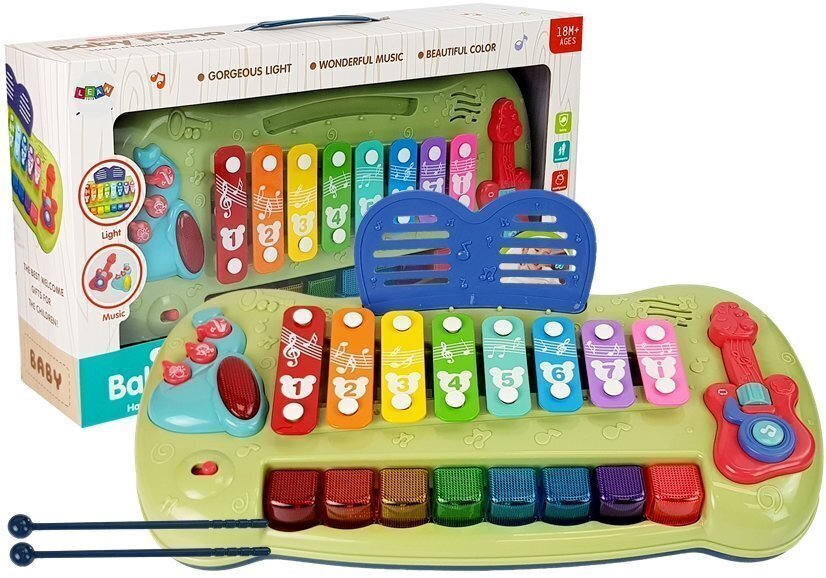 Ksilofonas-pianinas vaikams Lean Toys Baby Piano цена и информация | Žaislai kūdikiams | pigu.lt