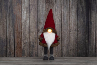 Kalėdinė dekoracija Nykštukas su LED, 64 cm kaina ir informacija | Kalėdinės dekoracijos | pigu.lt