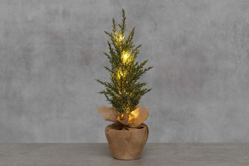 Kalėdinė eglutė vazonėlyje su LED lemputėmis, 45 cm kaina ir informacija | Eglutės, vainikai, stovai | pigu.lt