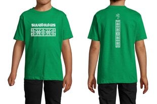 Marškinėliai berniukams Suvalkiukas, žali kaina ir informacija | Marškinėliai berniukams | pigu.lt