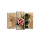 Trijų dalių reprodukcija Rožė ir laiškai kaina ir informacija | Reprodukcijos, paveikslai | pigu.lt