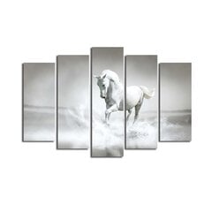 Penkių dalių reprodukcija Baltas žirgas kaina ir informacija | Reprodukcijos, paveikslai | pigu.lt