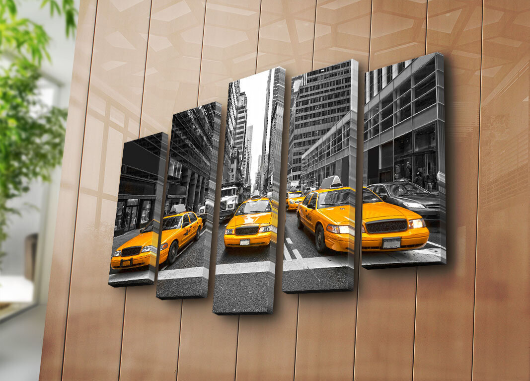 Pekių dalių reprodukcija Geltoni taxi kaina ir informacija | Reprodukcijos, paveikslai | pigu.lt