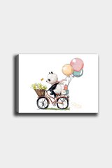 Reprodukcija ant drobės Panda ant dviračio kaina ir informacija | Reprodukcijos, paveikslai | pigu.lt