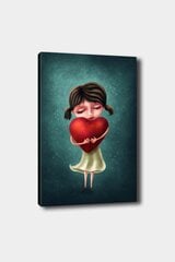 Репродукция на холсте Девушка с сердцем цена и информация | Репродукции, картины | pigu.lt