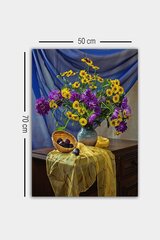 Reprodukcija Gėlių puokštė ir slyvos kaina ir informacija | Reprodukcijos, paveikslai | pigu.lt
