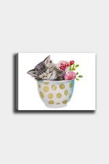 Reprodukcija Kačiukas puodelyje kaina ir informacija | Reprodukcijos, paveikslai | pigu.lt