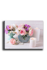 Reprodukcija Gėlės ir žvakės kaina ir informacija | Reprodukcijos, paveikslai | pigu.lt