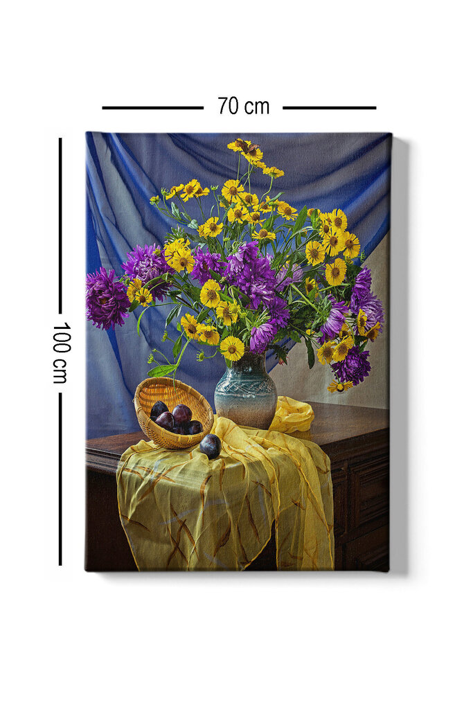 Reprodukcija Gėlės vazoje ir slyvos kaina ir informacija | Reprodukcijos, paveikslai | pigu.lt