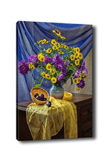 Reprodukcija Gėlės vazoje ir slyvos kaina ir informacija | Reprodukcijos, paveikslai | pigu.lt