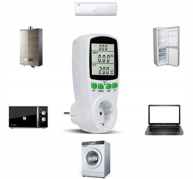 Vatmetras - energijos suvartojimo metras цена и информация | Laikmačiai, termostatai | pigu.lt