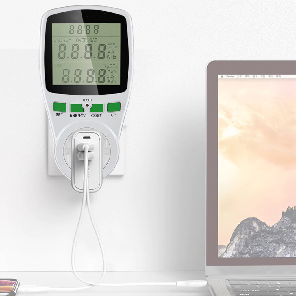 Vatmetras - energijos suvartojimo metras цена и информация | Laikmačiai, termostatai | pigu.lt