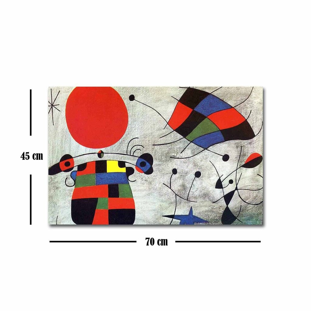 Reprodukcija Abstrakcija (Joan Miro) kaina ir informacija | Reprodukcijos, paveikslai | pigu.lt