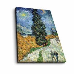 Reprodukcija Estrada com cipreste e estrela (Vincent Van Gogh) kaina ir informacija | Reprodukcijos, paveikslai | pigu.lt