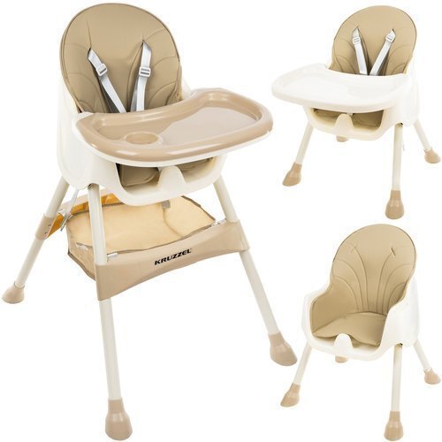 Maitinimo kėdutė 3in1, smėlio spalvos kaina ir informacija | Maitinimo kėdutės | pigu.lt