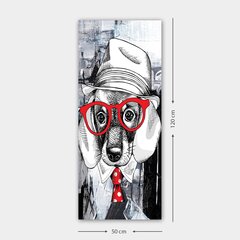 Reprodukcija Šuo su raudonais akiniais kaina ir informacija | Reprodukcijos, paveikslai | pigu.lt