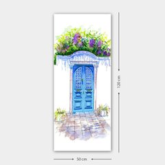 Reprodukcija Mėlynos durys tarp gėlių kaina ir informacija | Reprodukcijos, paveikslai | pigu.lt