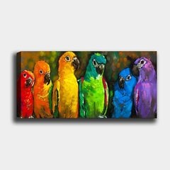 Репродукция на холсте Попугаи, 50x120 см цена и информация | Репродукции, картины | pigu.lt