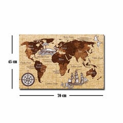 Reprodukcija Pasaulio žemėlapis kaina ir informacija | Reprodukcijos, paveikslai | pigu.lt
