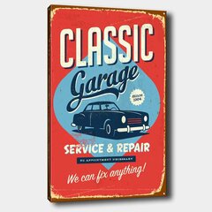 Reprodukcija ant drobės Classic garage kaina ir informacija | Reprodukcijos, paveikslai | pigu.lt