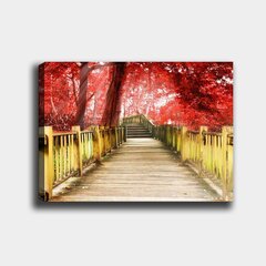 Репродукция на холсте Мост в красный лес цена и информация | Репродукции, картины | pigu.lt