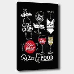 Репродукция на холсте Wine & Food цена и информация | Репродукции, картины | pigu.lt