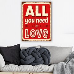 Воспроизведение на холсте All you need is love цена и информация | Репродукции, картины | pigu.lt