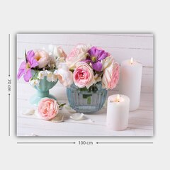 Reprodukcija Žvakės ir gėlės kaina ir informacija | Reprodukcijos, paveikslai | pigu.lt