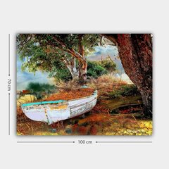 Репродукция Старая лодка в лесу цена и информация | Репродукции, картины | pigu.lt
