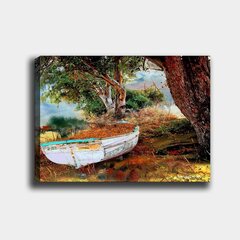 Репродукция Старая лодка в лесу цена и информация | Репродукции, картины | pigu.lt